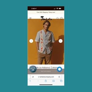 Tombolo limited edition Huma De La Habana unisex shirt. Mens XXS, Womens XS